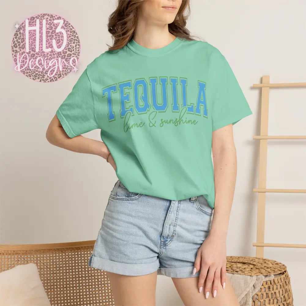 Tequila Lime & Sunshine Comfort Color Tee - Island Reef / S - T-Shirt