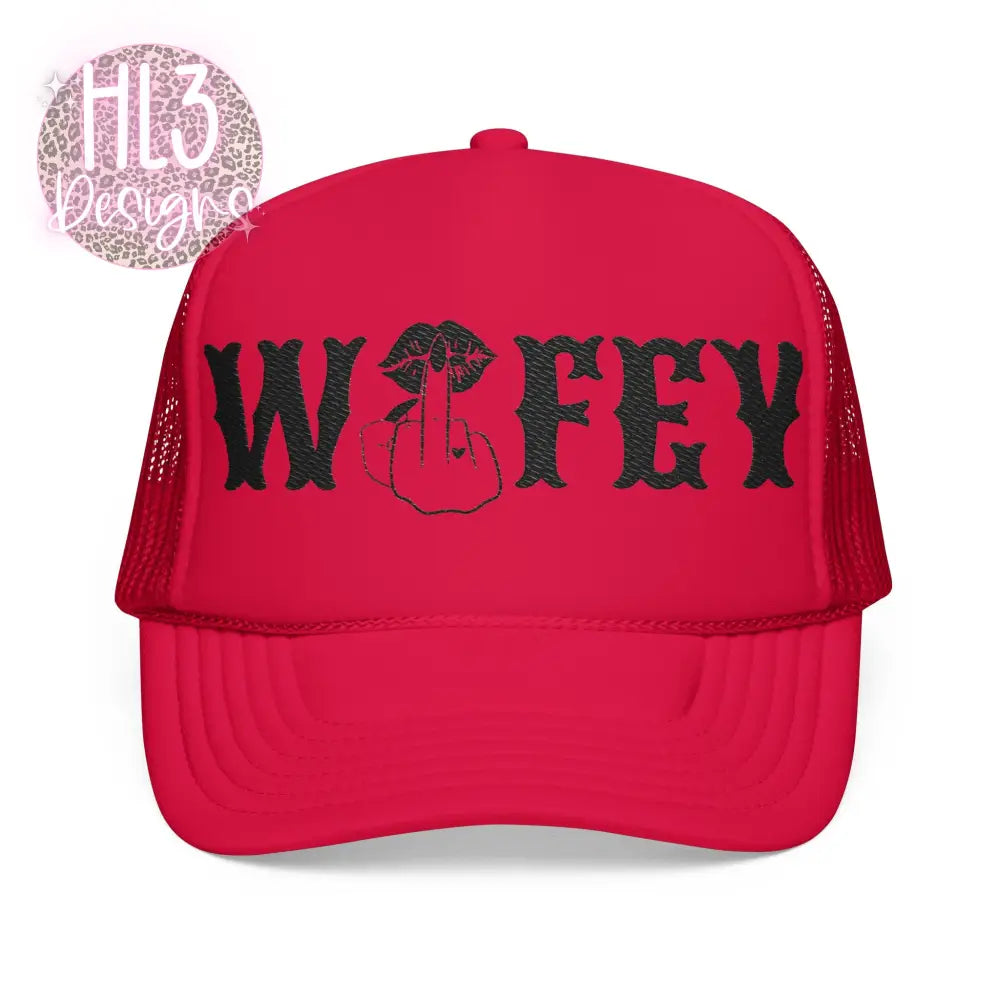 Wifey Trucker Hat - Red / One size - Hats