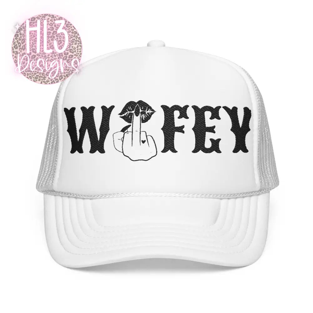 Wifey Trucker Hat - White / One size - Hats